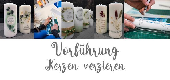 Vorführung Kerzen verzieren